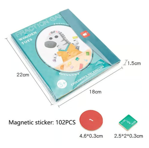 CZTICLE® Montessori Magnetic Book Fraction Puzzle For Children D05