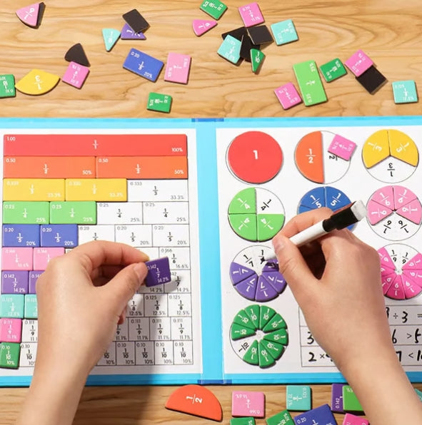 CZTICLE® Montessori Magnetic Book Fraction Puzzle For Children D05