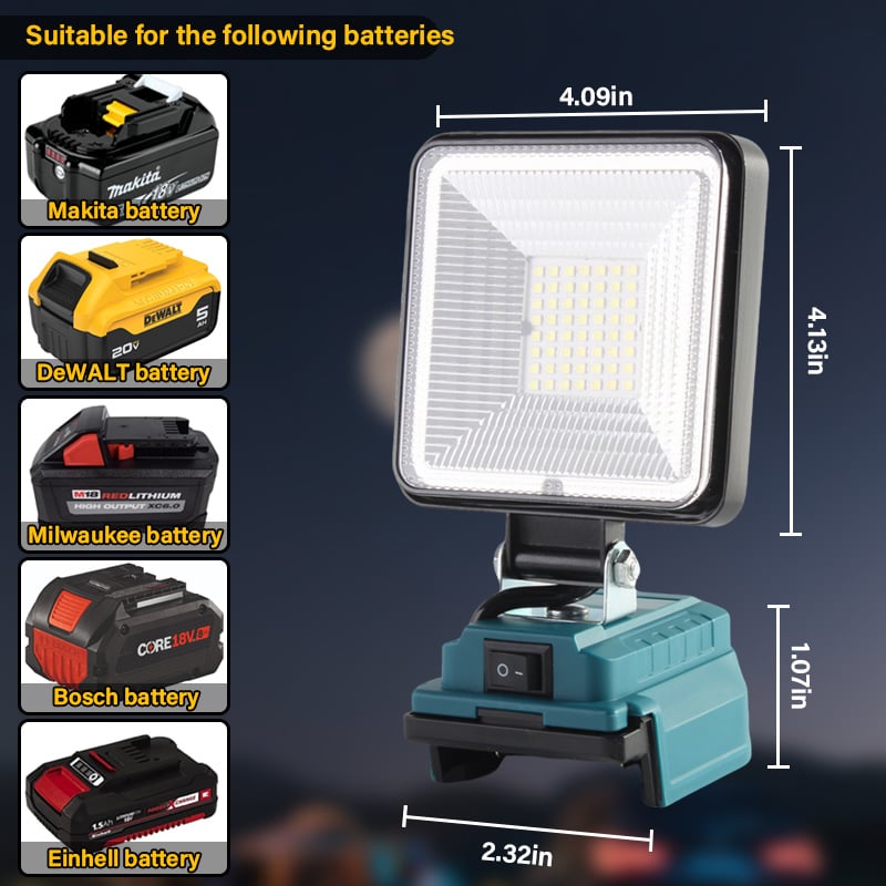 Cilifer® 🔥3000LM Cordless LED Work Light with charging Ports D02