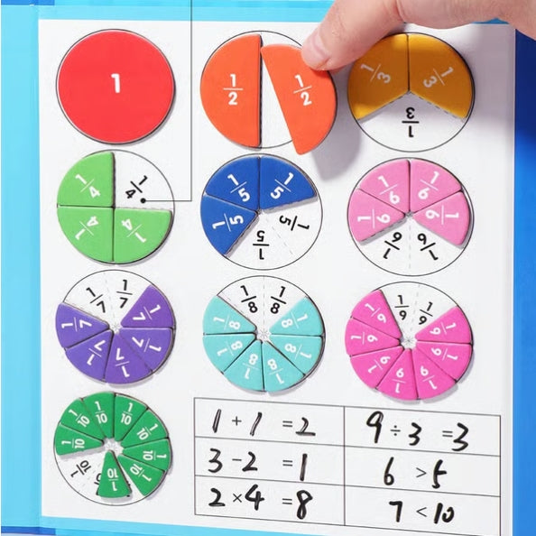 CZTICLE® Montessori Magnetic Book Fraction Puzzle For Children D05