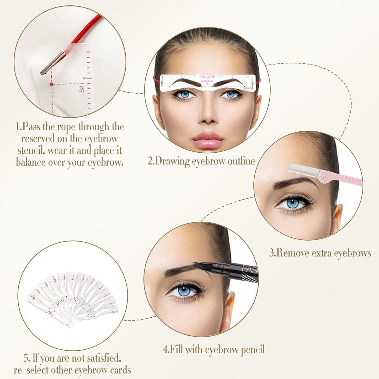 DAFEILA®🔥✨Reusable Eyebrow Stencil Shaper Kit (14-pack) D02