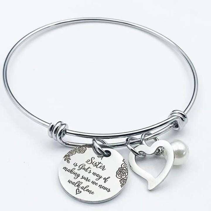 Oneswear® 🔥A Sister Is God's Way Of Making Sure We Never Walk Alone Bangle D01