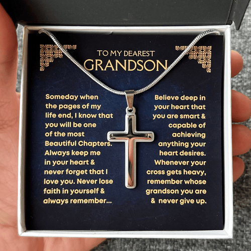 Oneswear® 🔥 Grandson. Never Lose Faith - Cross Necklace D05