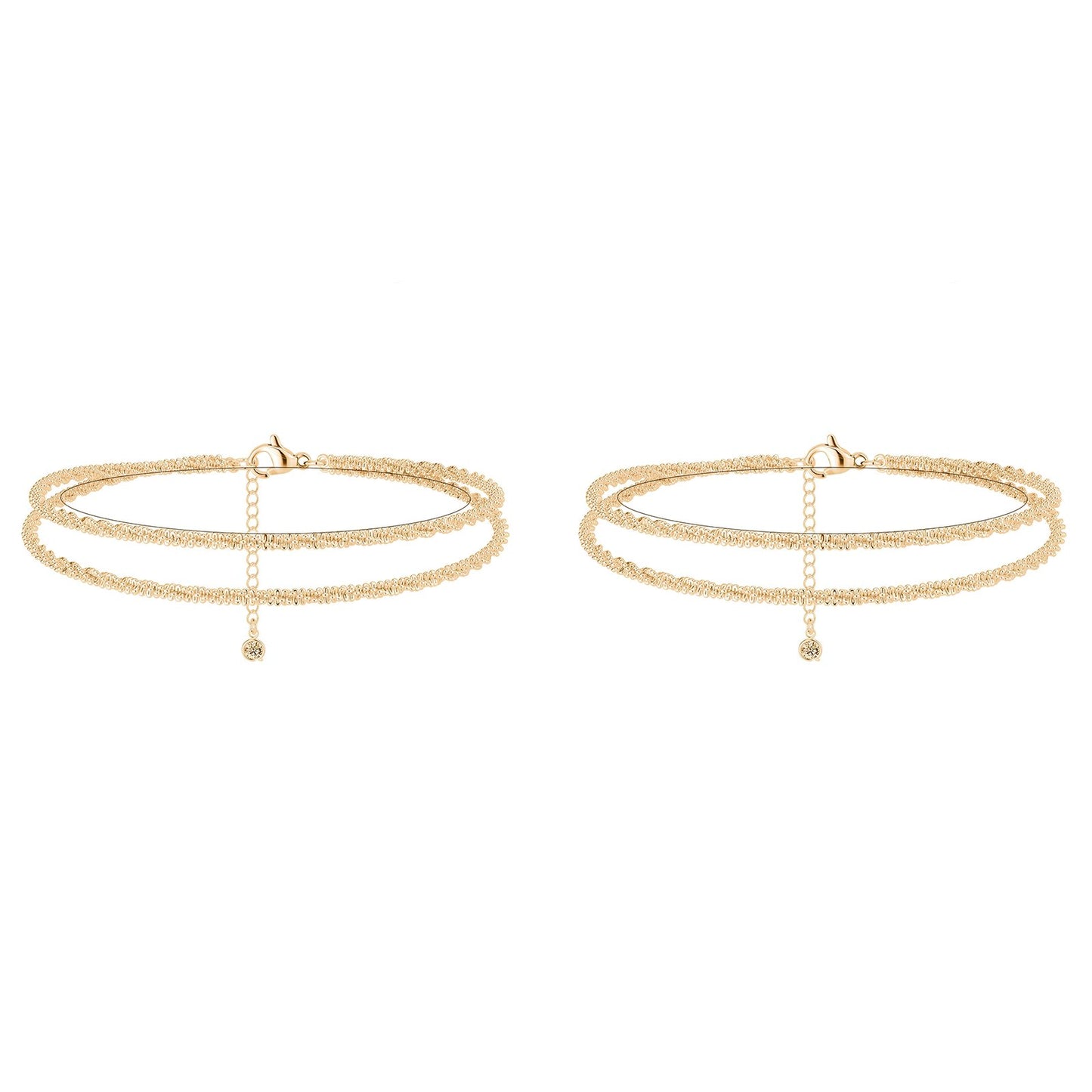 Oneswear®  🏖️ Women's 14K Gold & Sterling Silver Anklets D01
