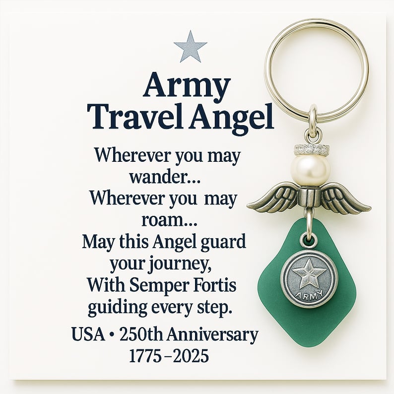 CZTICLE® 🔥 Military Travel Angel Keychain – 250th Anniversary Collection D03
