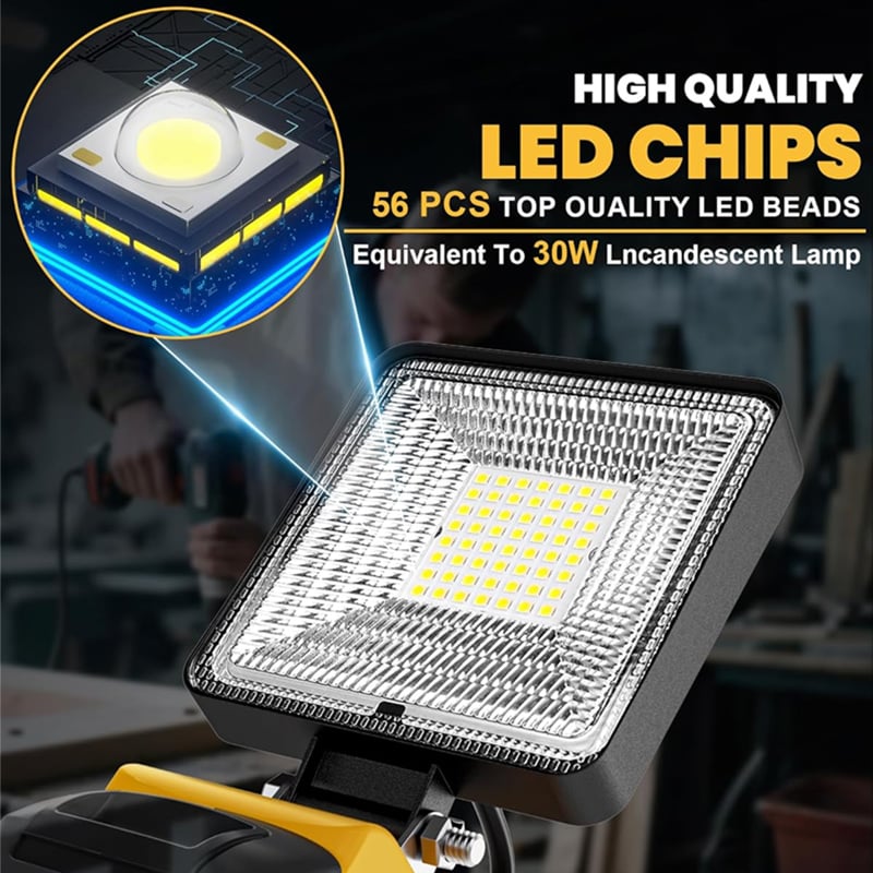Cilifer® 🔥3000LM Cordless LED Work Light with charging Ports D02