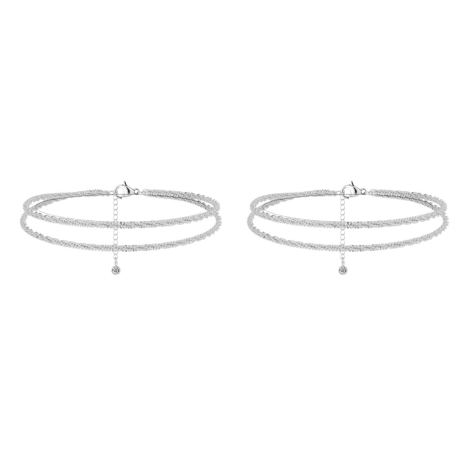 Oneswear®  🏖️ Women's 14K Gold & Sterling Silver Anklets D01