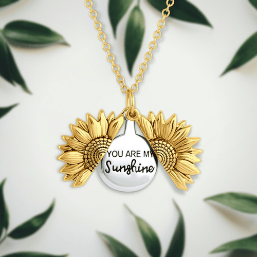 CZTICLE®🔥🌞You Are My Sunshine Sunflower Necklace🌻(Double-sided engraving) D02