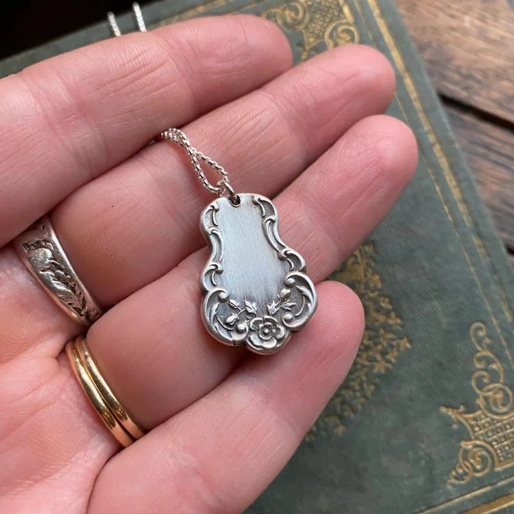 CZTICLE®🔥LAST DAY 60% OFF✨Handmade Sterling Spoon Necklace -Handmade Sterling Spoon Necklace Crafted from Authentic Vintage Silverware D02