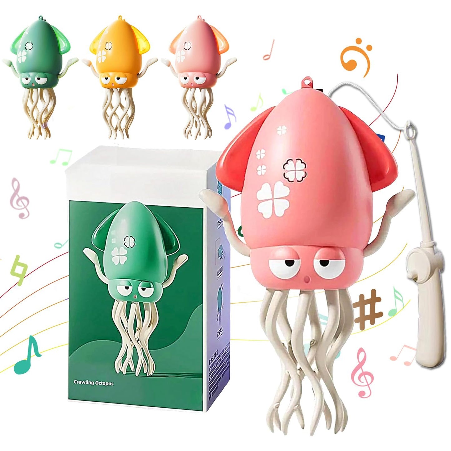 Cilifer® 🔥Electric Crawling Octopus Toy with LED Lights & Music D01