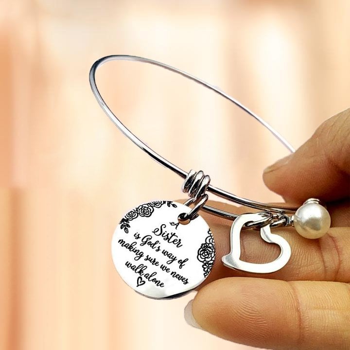 Oneswear® 🔥A Sister Is God's Way Of Making Sure We Never Walk Alone Bangle D01