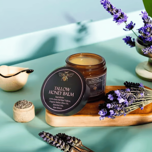Luhaka® 🔥 🍯Handmade Organic Grass-Fed Beef Tallow Balm with Raw Honey 🌿 D01