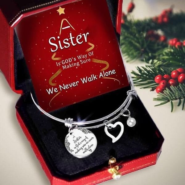 Oneswear® 🔥A Sister Is God's Way Of Making Sure We Never Walk Alone Bangle D01