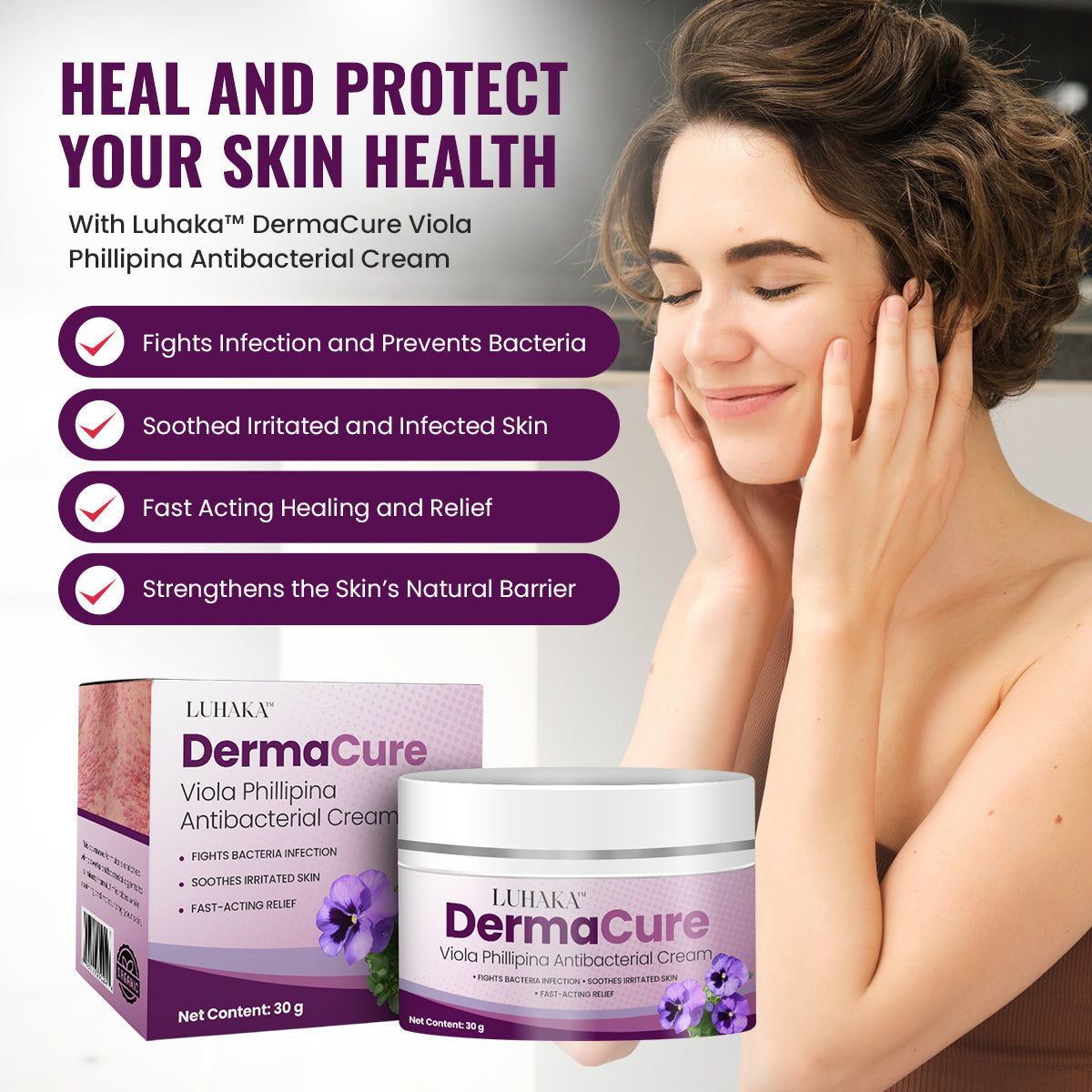 Luhaka™ DermaCure Viola Phillipina Antibacterial Cream 🪻1