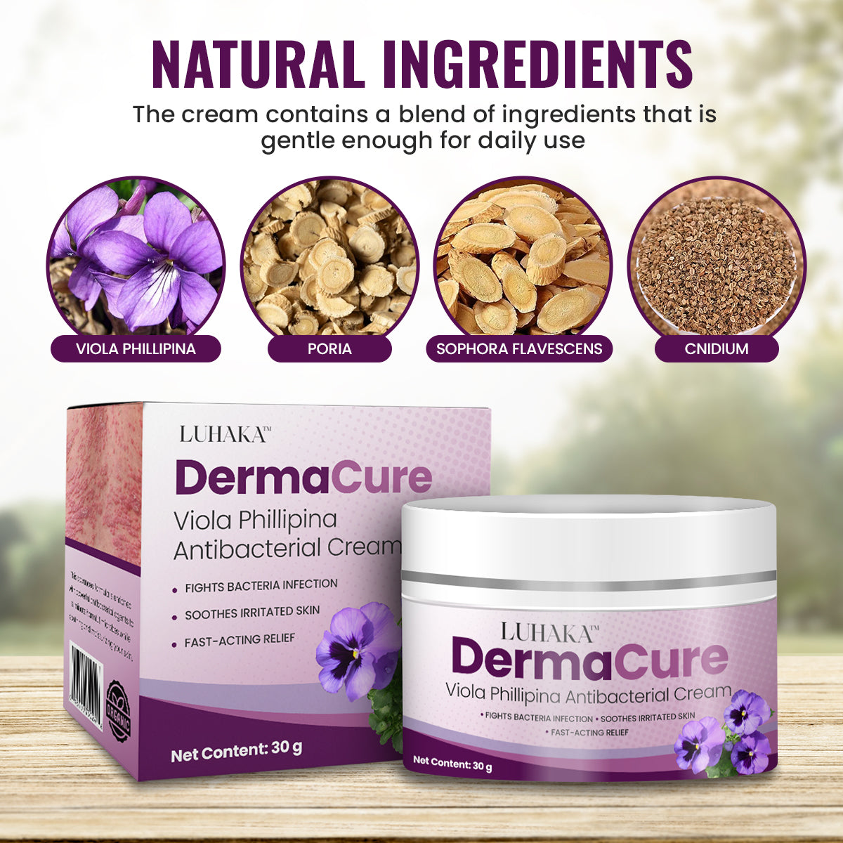 Luhaka™ DermaCure Viola Phillipina Antibacterial Cream 🪻1