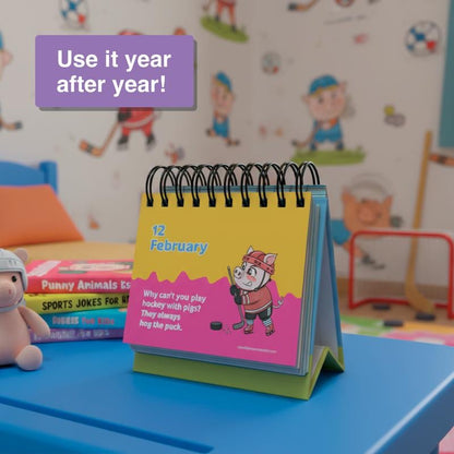 Cilifer®Perpetual Kids Jokes Calendar - A Year of Daily Laughs with 365 Kid-Approved Jokes for Family Fun - Colorful Engaging Design