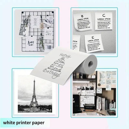 Cilifer®Portable Mini Printer . thermal papers +adhesive papers +  papers + colored pens