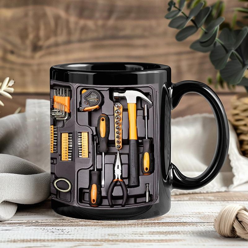 Cilifer®Creativity Funny Coffee Mug – Mechanic Toolbox Set Pattern