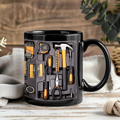 Cilifer®Creativity Funny Coffee Mug – Mechanic Toolbox Set Pattern