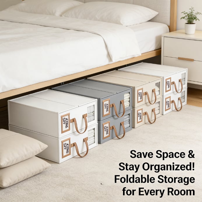 Cilifer®Foldable Sheet Storage Set – Keep Your Bedding Organized and Neat