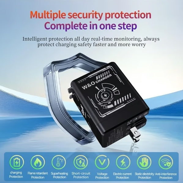 Cilifer® 2-in-1 GaN Compatible with 120W Fast Charger with Retractable Type-C and ligtning Cable D05