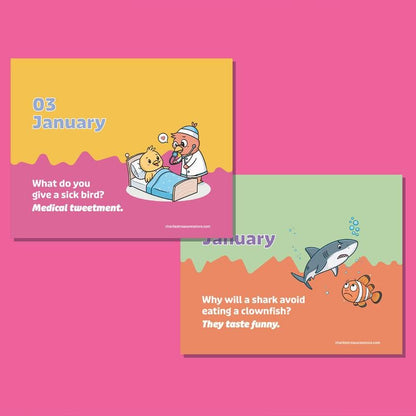 Cilifer®Perpetual Kids Jokes Calendar - A Year of Daily Laughs with 365 Kid-Approved Jokes for Family Fun - Colorful Engaging Design