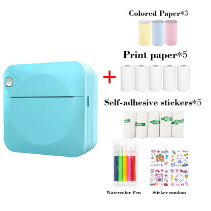 Cilifer®Portable Mini Printer . thermal papers +adhesive papers +  papers + colored pens