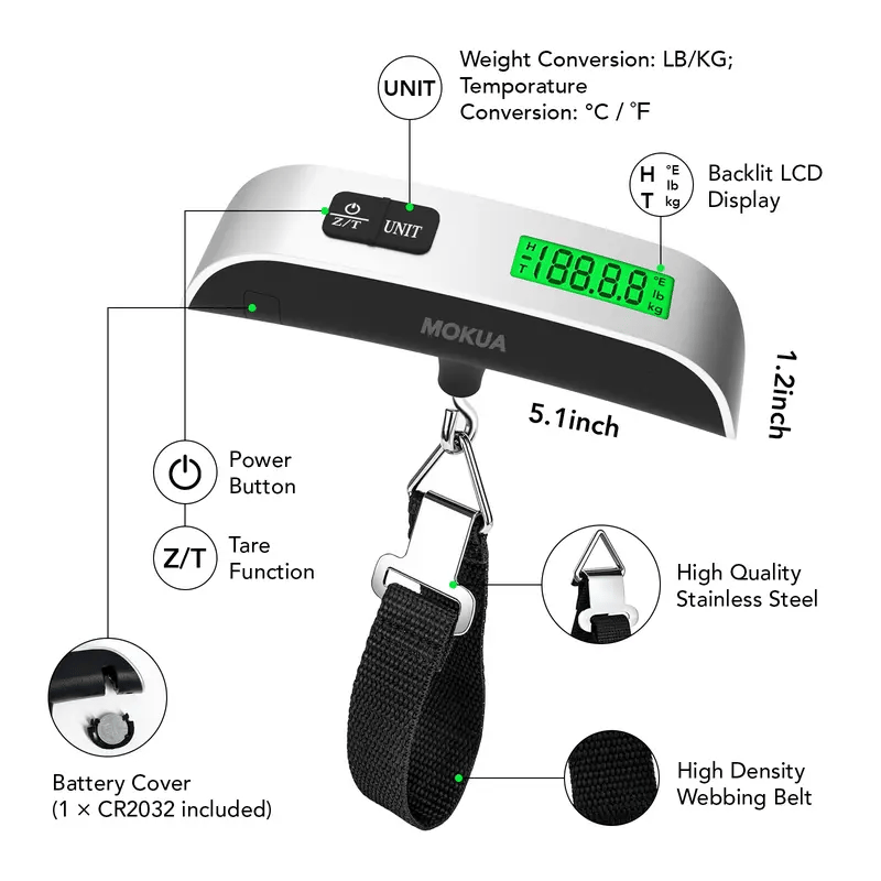 Cilifer®Portable Digital Luggage Scale Accurate Weighing