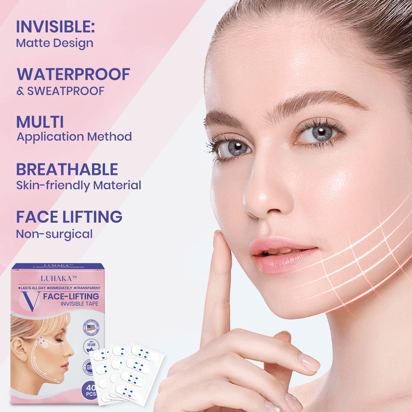 Luhaka™ V-Face Lifting Invisible Adhesive Tape 6