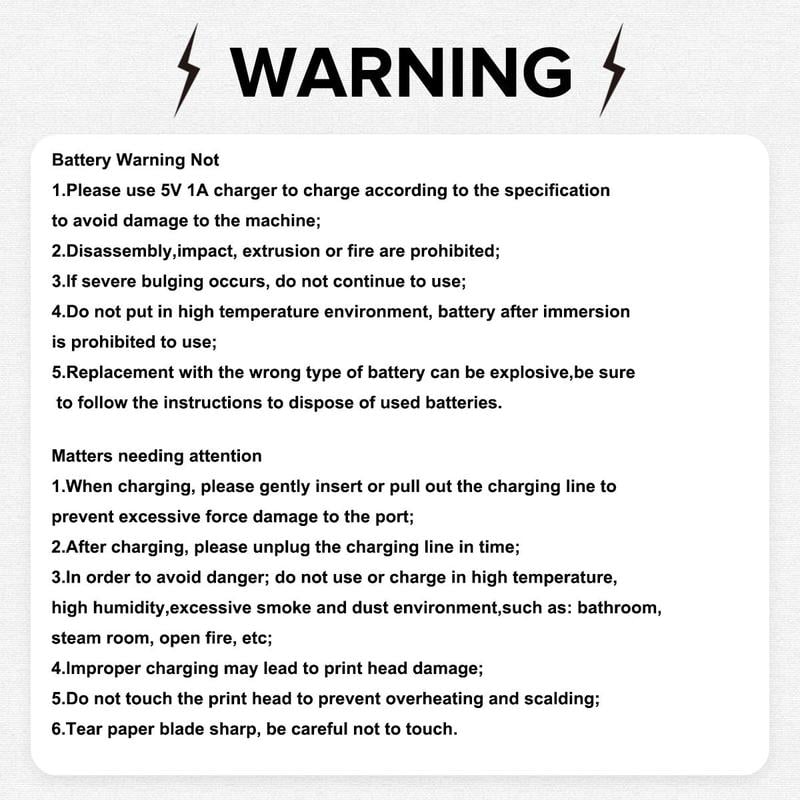 Cilifer®Portable Mini Printer . thermal papers +adhesive papers +  papers + colored pens