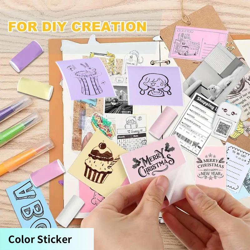 Cilifer®Portable Mini Printer . thermal papers +adhesive papers +  papers + colored pens