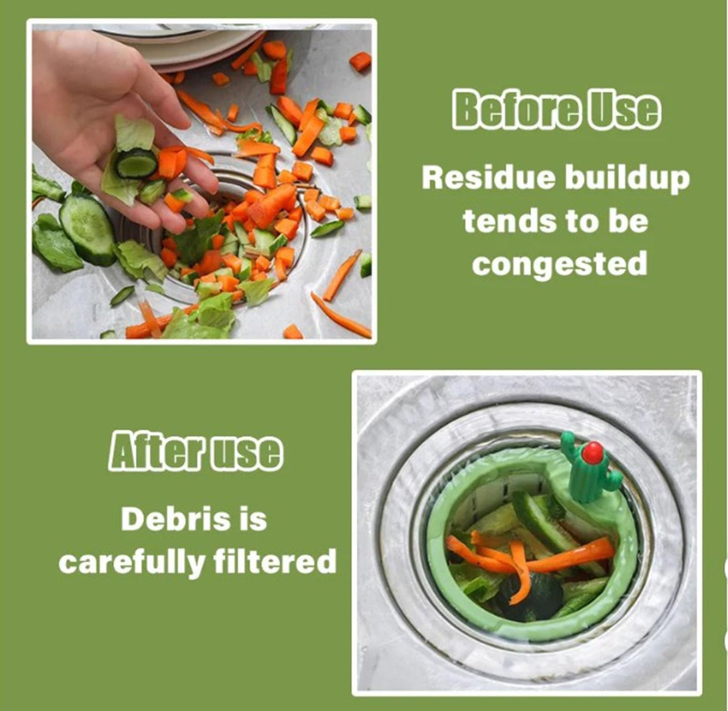 Cilifer®Cactus Kitchen Automatic Dumping Sink Filter