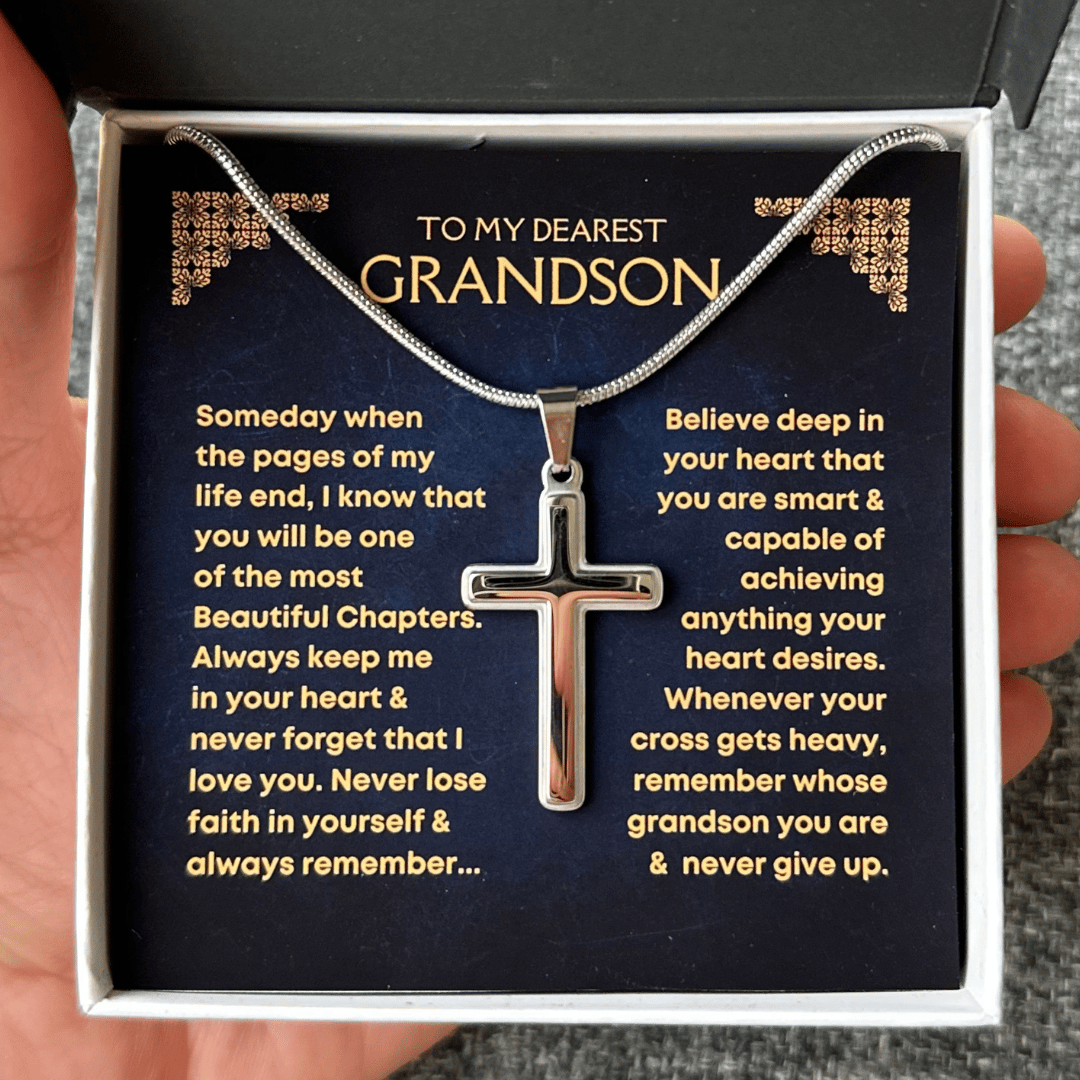 Oneswear® 🔥 Grandson. Never Lose Faith - Cross Necklace D04