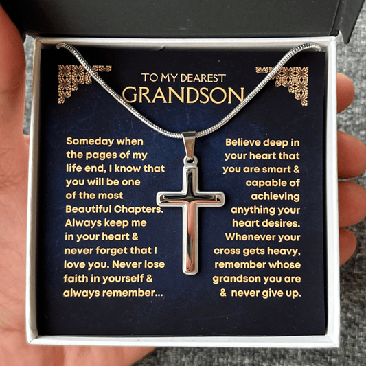 Oneswear® 🔥 Grandson. Never Lose Faith - Cross Necklace D04