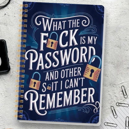 Cilifer®Funny Password Notebook - Spiral Bound with Funny Security Phrases✍️