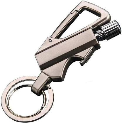 Cilifer® 🔥 Permanent Metal Lighter, Lighter Keychain Outdoor, Emergency Survival Gear with Flint Metal Matchstick Fire Starter Kerosene Refillable Lighter D02