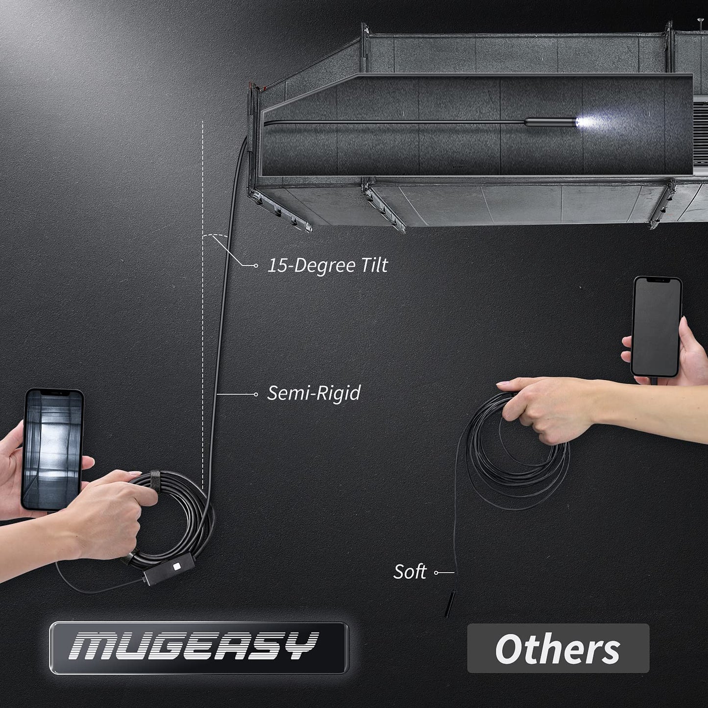Cilifer®  🔎 Plug-and-Play Endoscope Camera – Compatible with Android & iPhone & ipad for Direct Connection D04