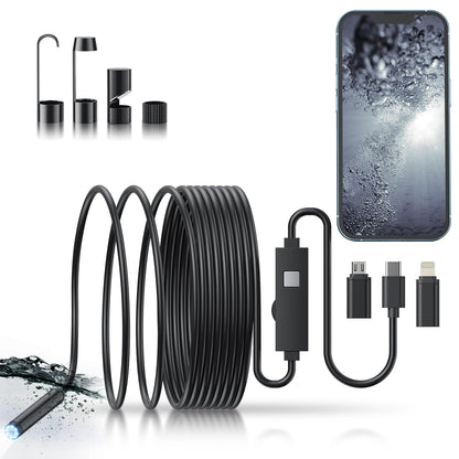 Cilifer®  🔎 Plug-and-Play Endoscope Camera – Compatible with Android & iPhone & ipad for Direct Connection D02