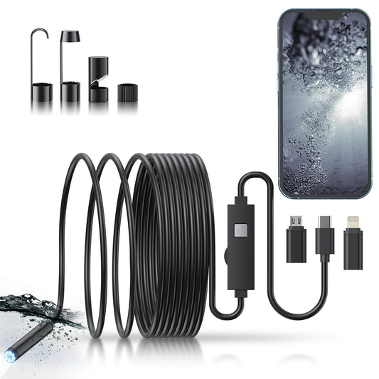 Cilifer®  🔎 Plug-and-Play Endoscope Camera – Compatible with Android & iPhone & ipad for Direct Connection D02