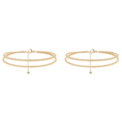 Oneswear®  🏖️ Women's 14K Gold & Sterling Silver Anklets D01