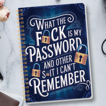 Cilifer®Funny Password Notebook - Spiral Bound with Funny Security Phrases✍️