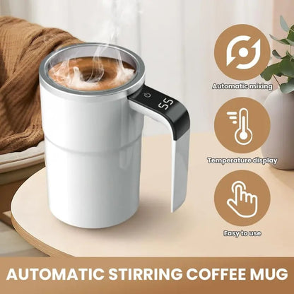 Cilifer®Electric coffee mug with a built-in LCD thermometer. perfect for brewing coffee. milk. cocoa. etc.