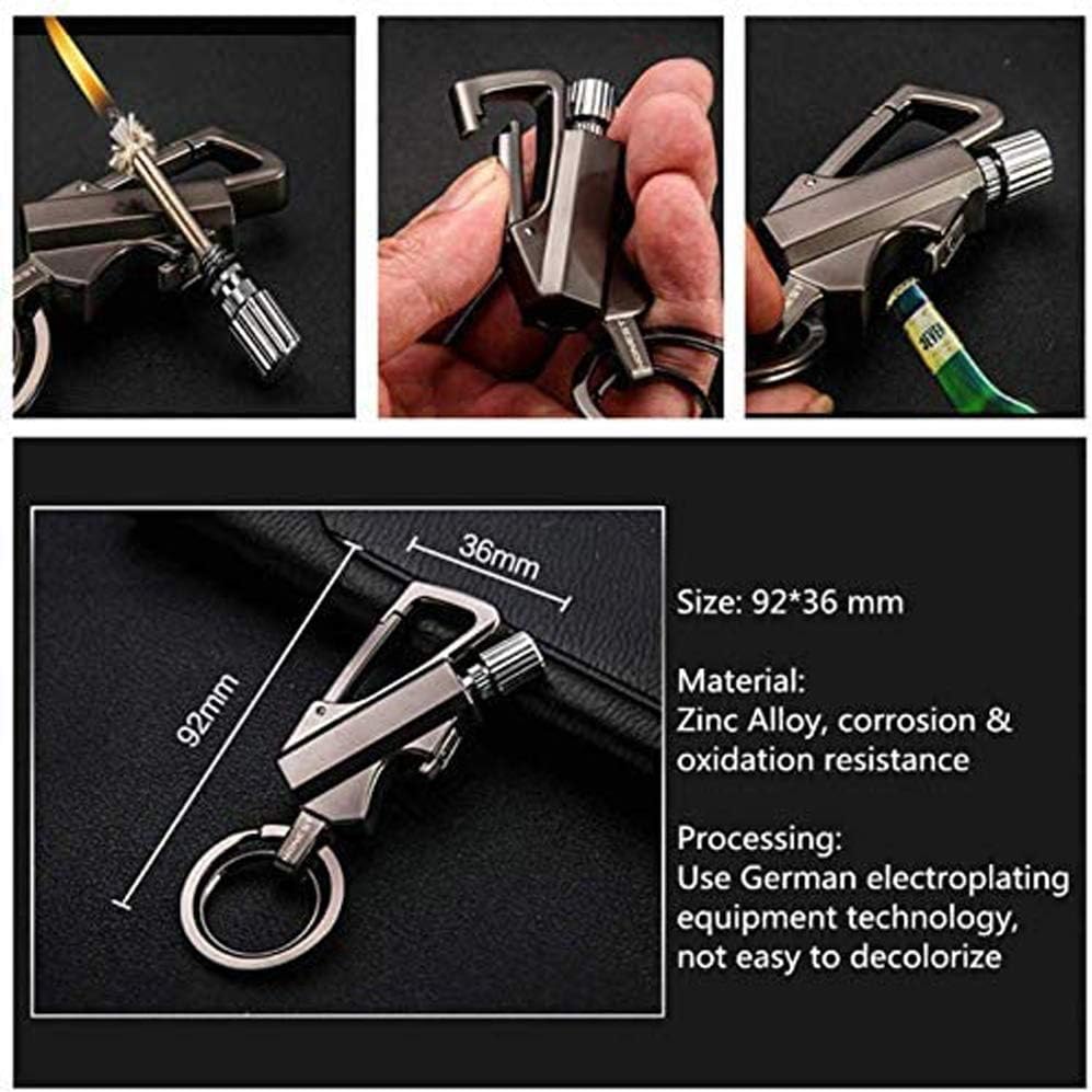 Cilifer® 🔥 Permanent Metal Lighter, Lighter Keychain Outdoor, Emergency Survival Gear with Flint Metal Matchstick Fire Starter Kerosene Refillable Lighter D02