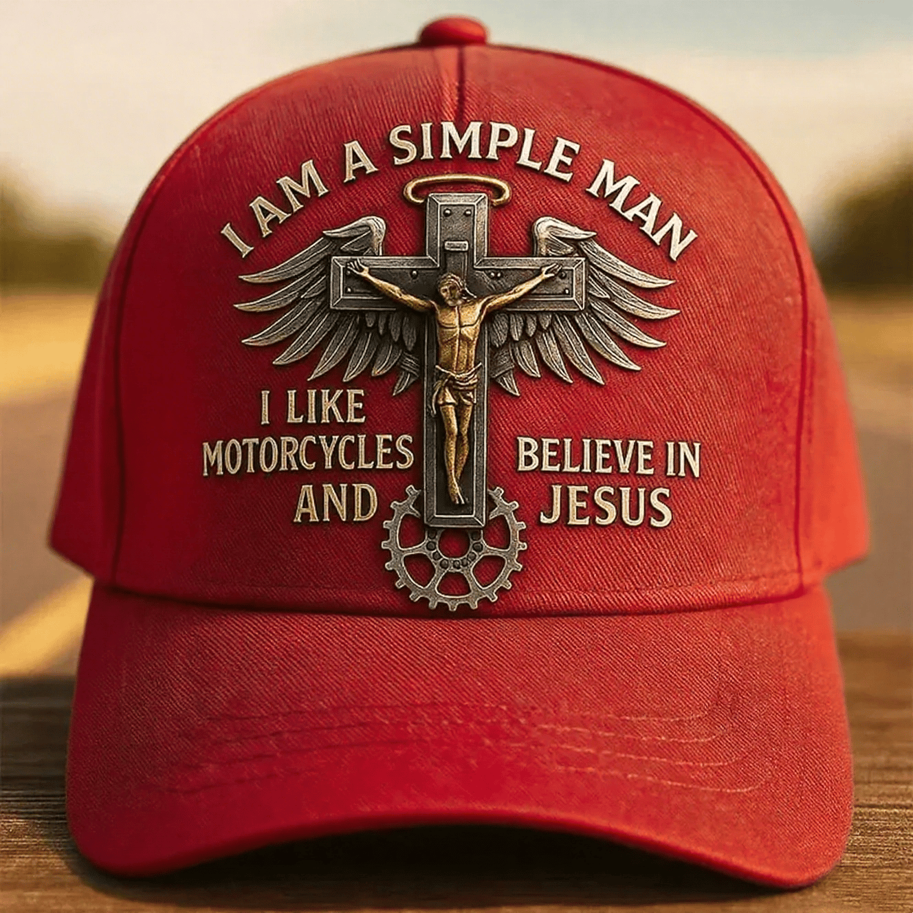 Sfrcord®🔥LAST DAY 50% OFF - ✝️Adjustable Motorcycle Guardian Cap D01
