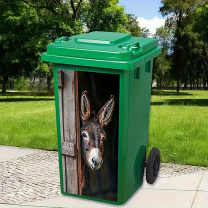 Cilifer® Donkey Painting Trash Can Sticker