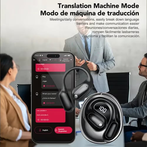 Cilifer®MS190 Translation Earbuds. Supports Real-Time Translation in 135 Languages With APP. Bluetooth 6.0 Earphones