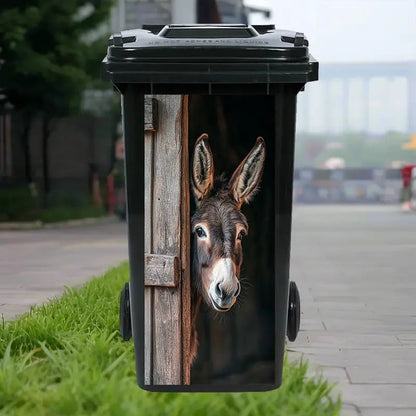 Cilifer® Donkey Painting Trash Can Sticker