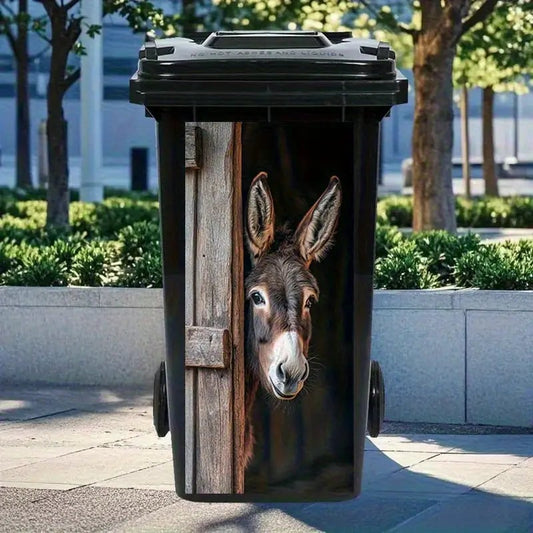 Cilifer® Donkey Painting Trash Can Sticker