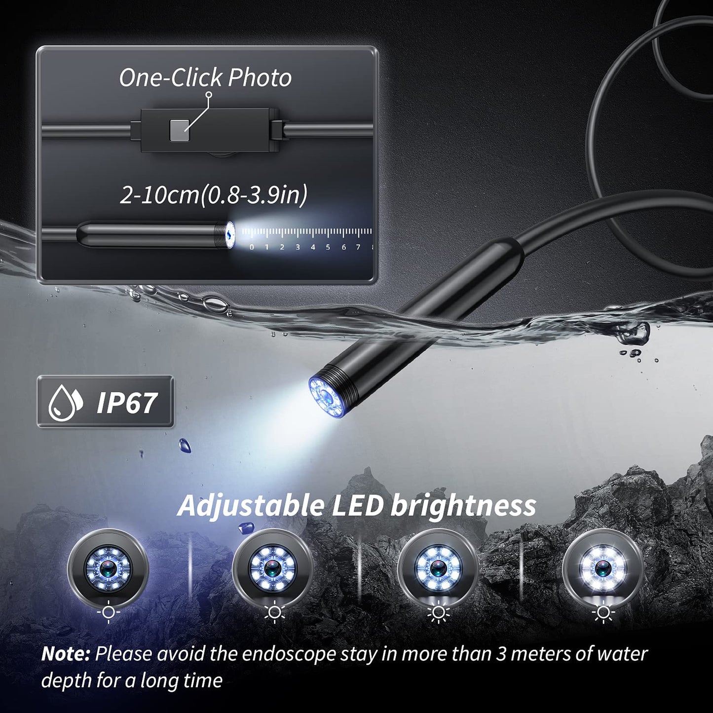 Cilifer®  🔎 Plug-and-Play Endoscope Camera – Compatible with Android & iPhone & ipad for Direct Connection D03