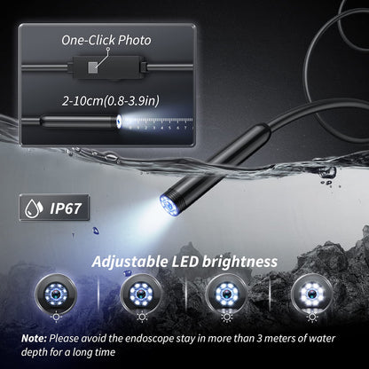 Cilifer®  🔎 Plug-and-Play Endoscope Camera – Compatible with Android & iPhone & ipad for Direct Connection D03